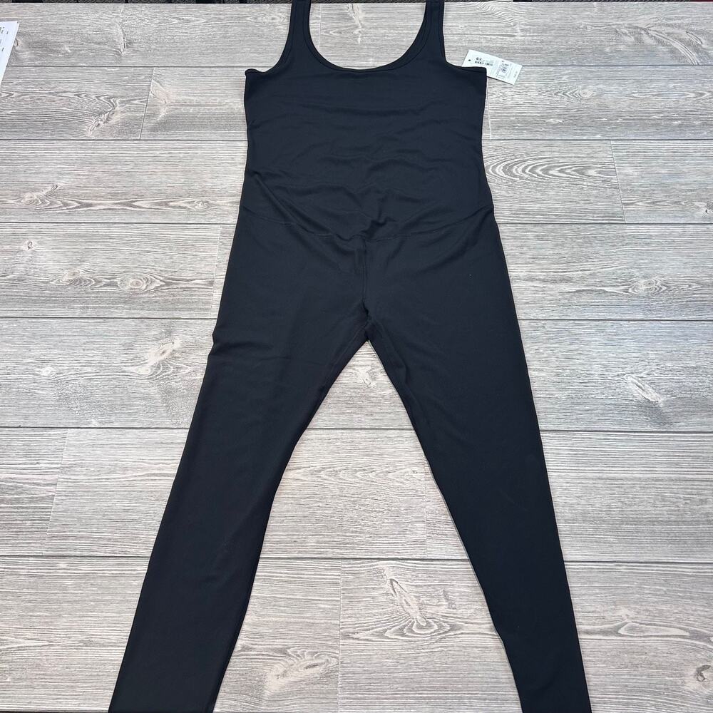 Isabel Maternity Long Unitard Jumpsuit Black Medium NWT